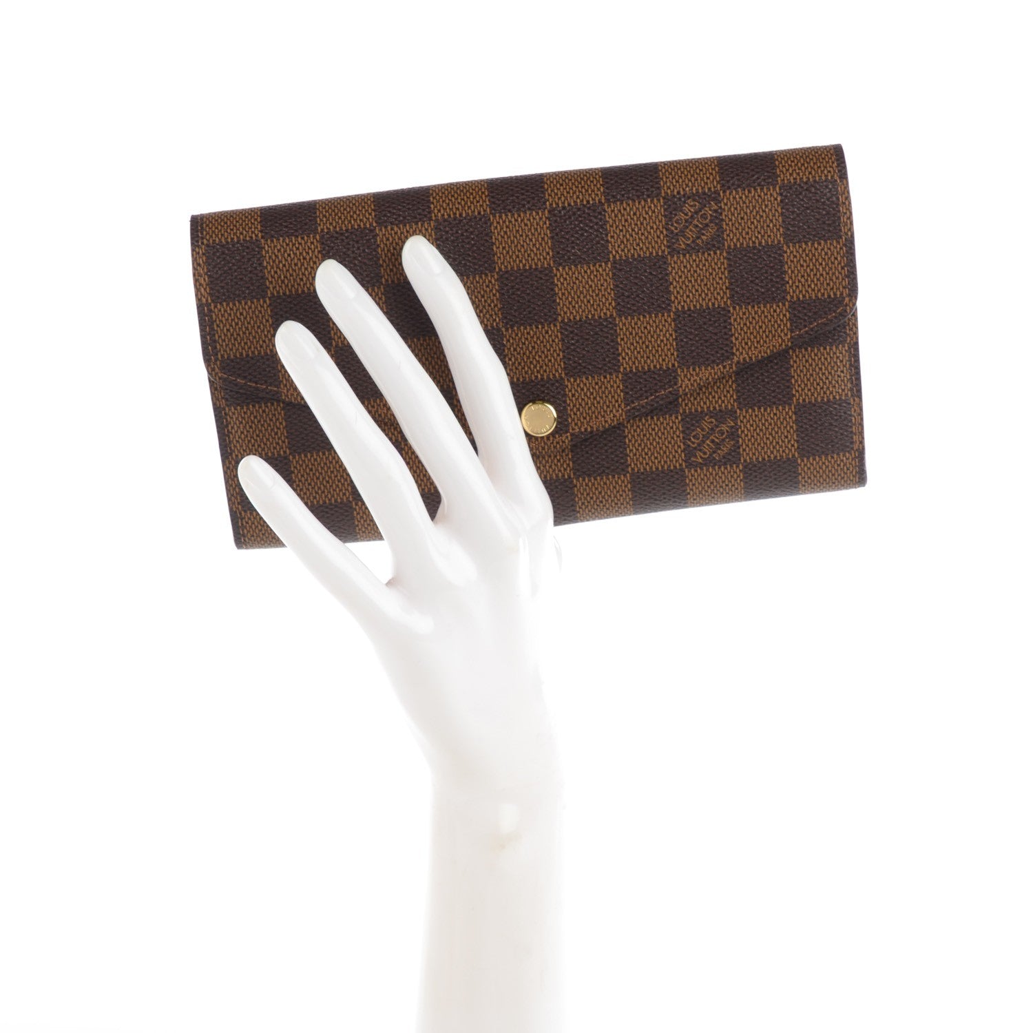 Louis Vuitton Damier Ebene Sarah Wallet NM 2 of 3