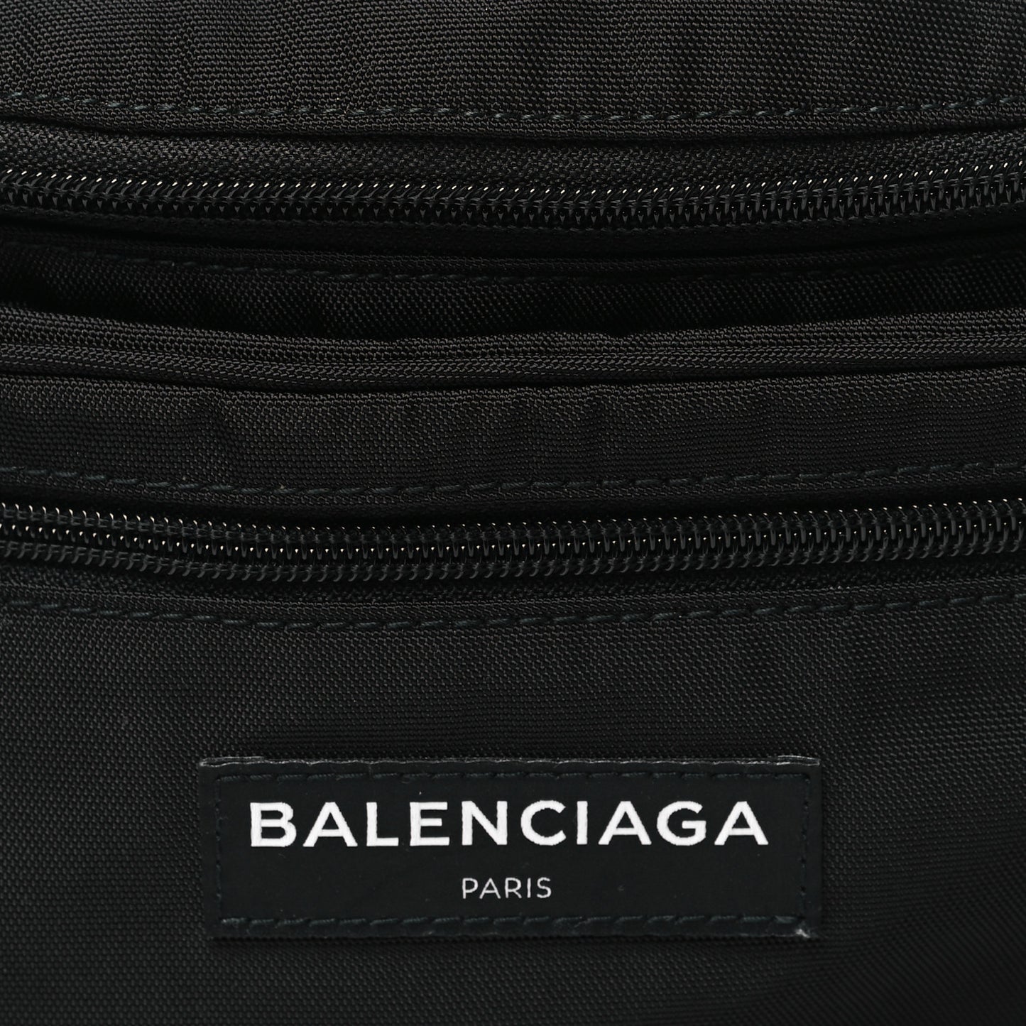 Nylon Canvas Logo Explorer Beltpack Black White