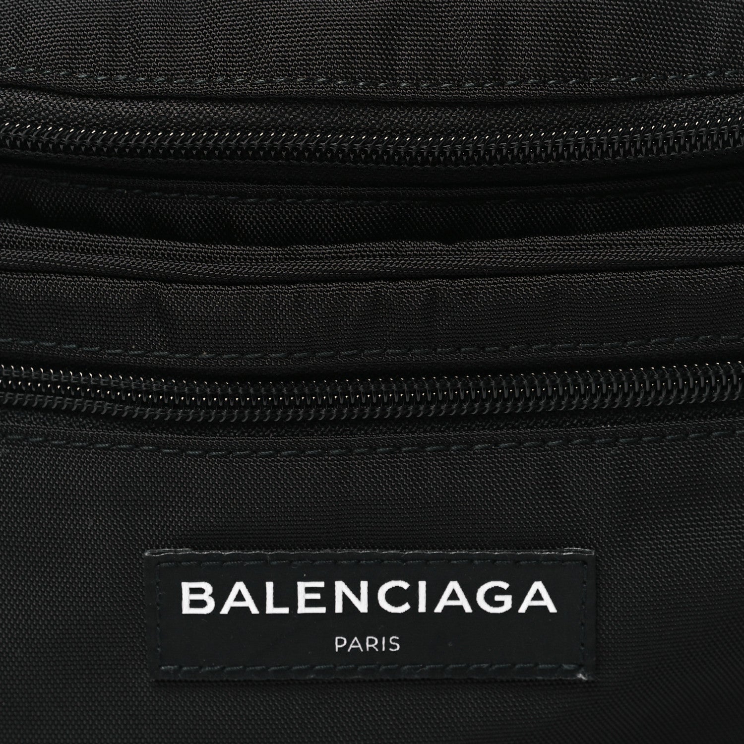 Balenciaga Nylon Canvas Logo Explorer Beltpack Black White 7 of 9