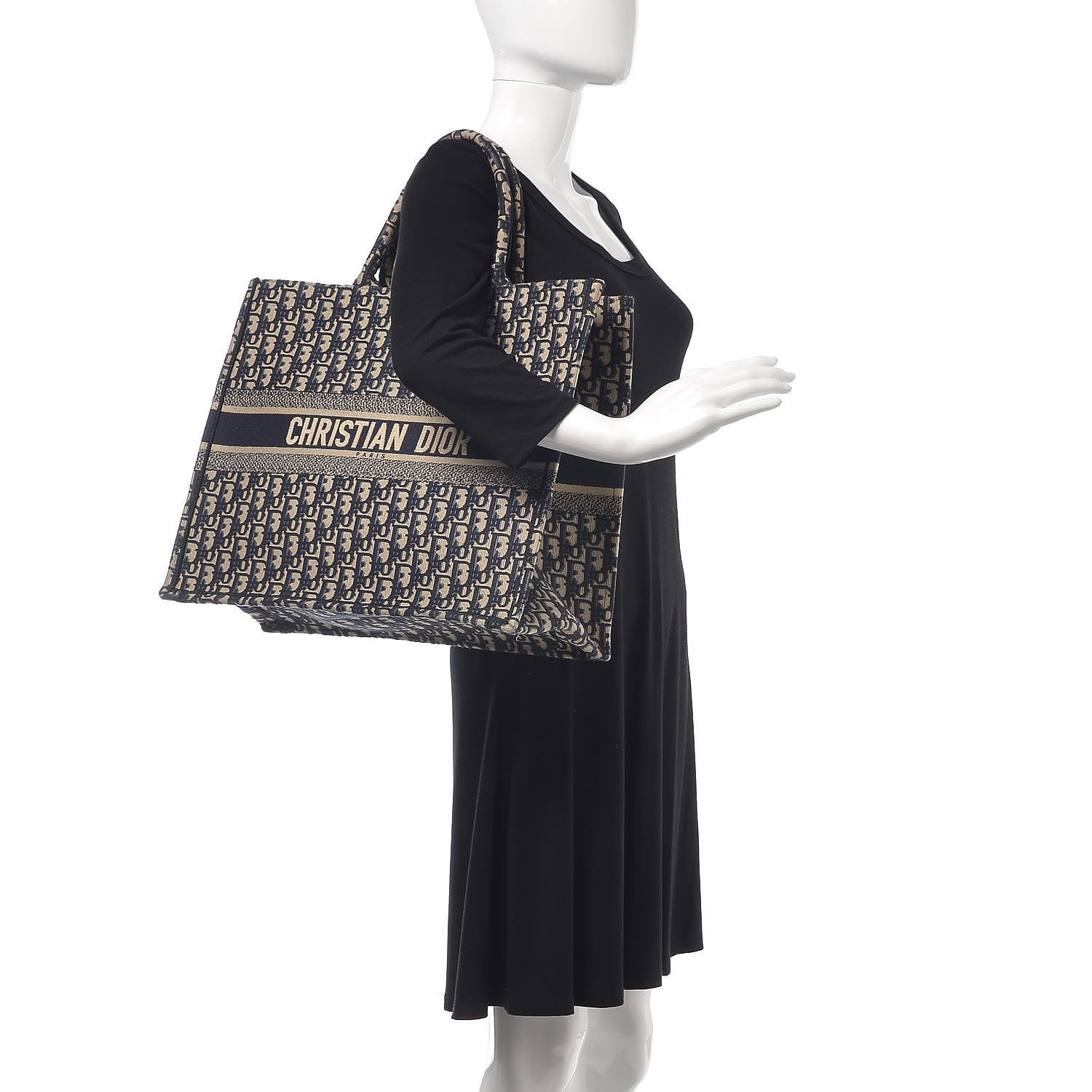 Christian Dior Oblique Book Tote Blue Multicolor 2 of 7