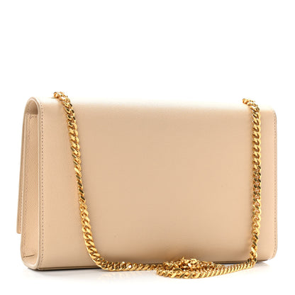 Saint Laurent Grain De Poudre Medium Monogram Kate Satchel Dark Beige 3 of 9