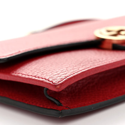 Gucci Dollar Calfskin Interlocking G Chain Wallet Red 8 of 9