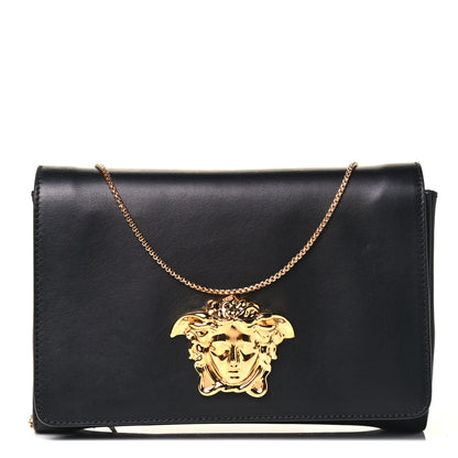 Versace Vitello Palazzo Medusa Evening Clutch Bag Black 1 of 4