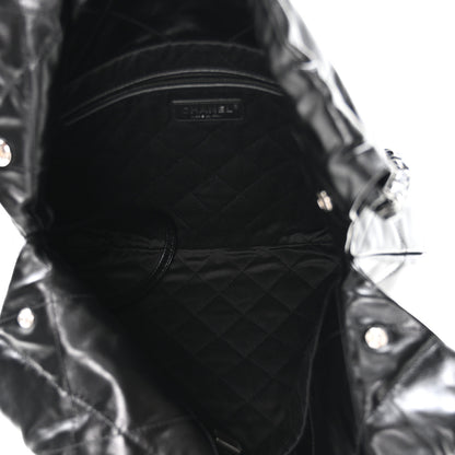 Chanel Shiny Calfskin Quilted Small Chanel 22 So Black 5 of 10
