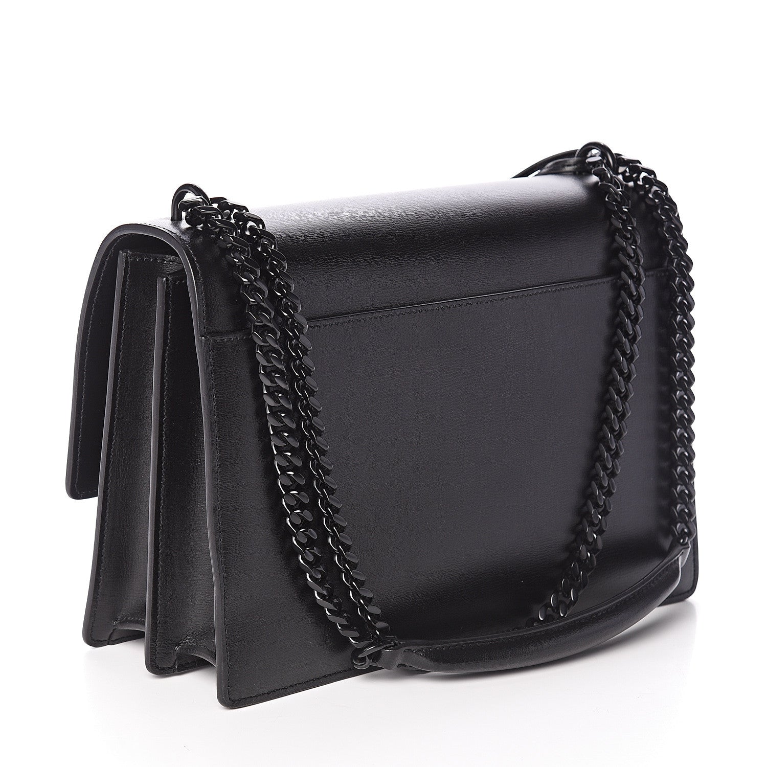 Saint Laurent Calfskin Large Monogram Sunset Black 2 of 9