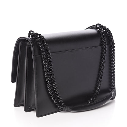 Saint Laurent Calfskin Large Monogram Sunset Black 2 of 9