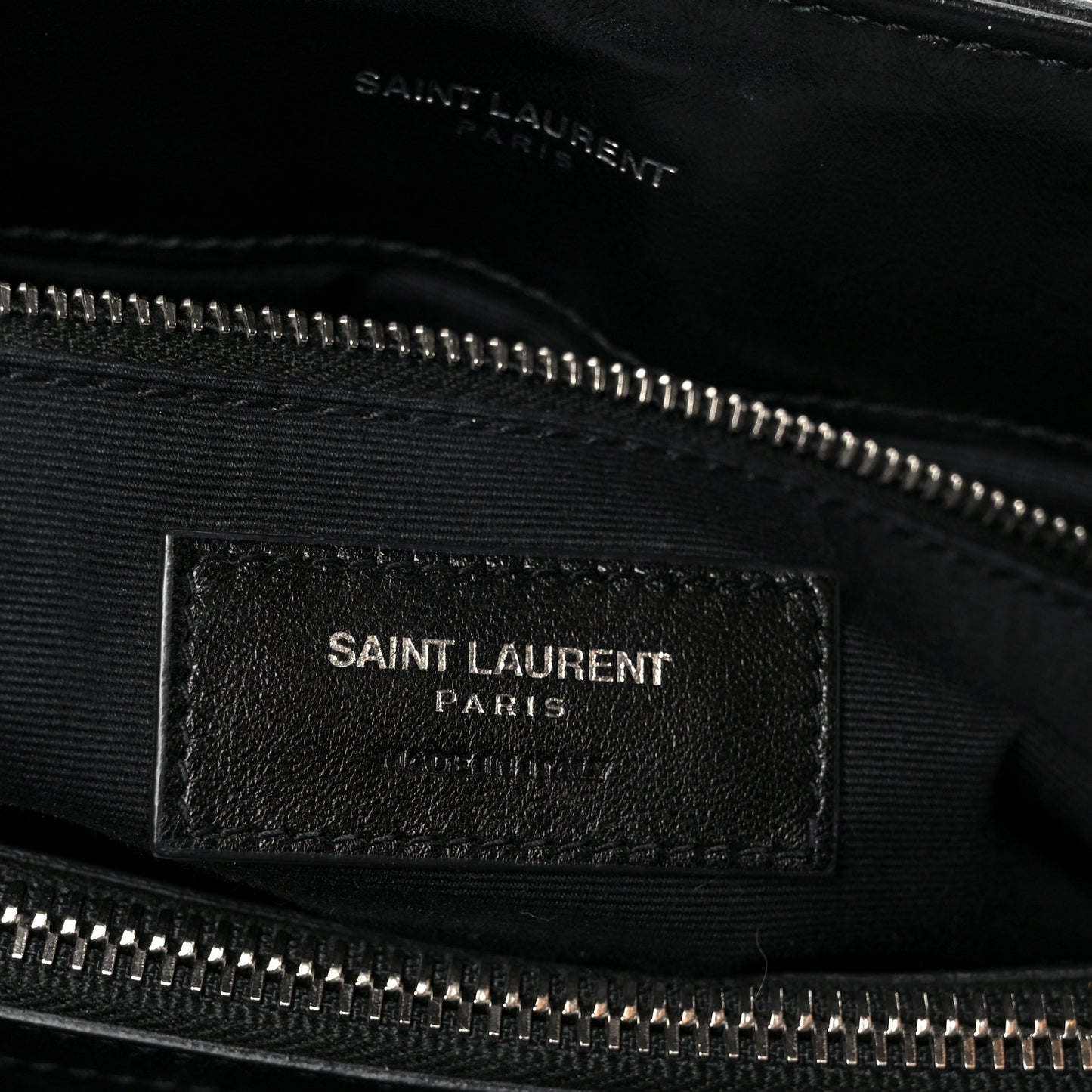 Calfskin Y Quilted Monogram Medium Loulou Chain Satchel Black