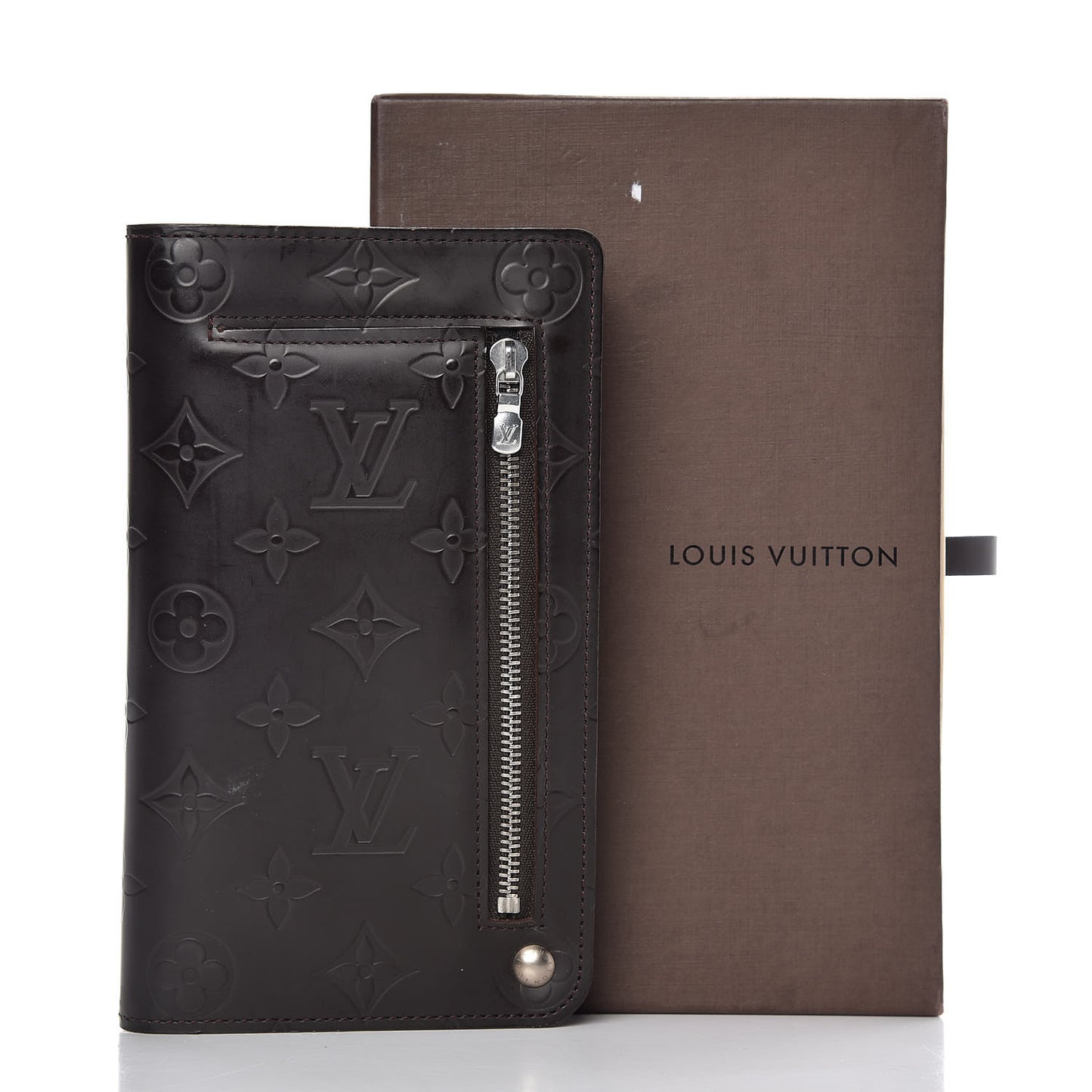 Monogram Glace Whist Wallet Cafe Brown