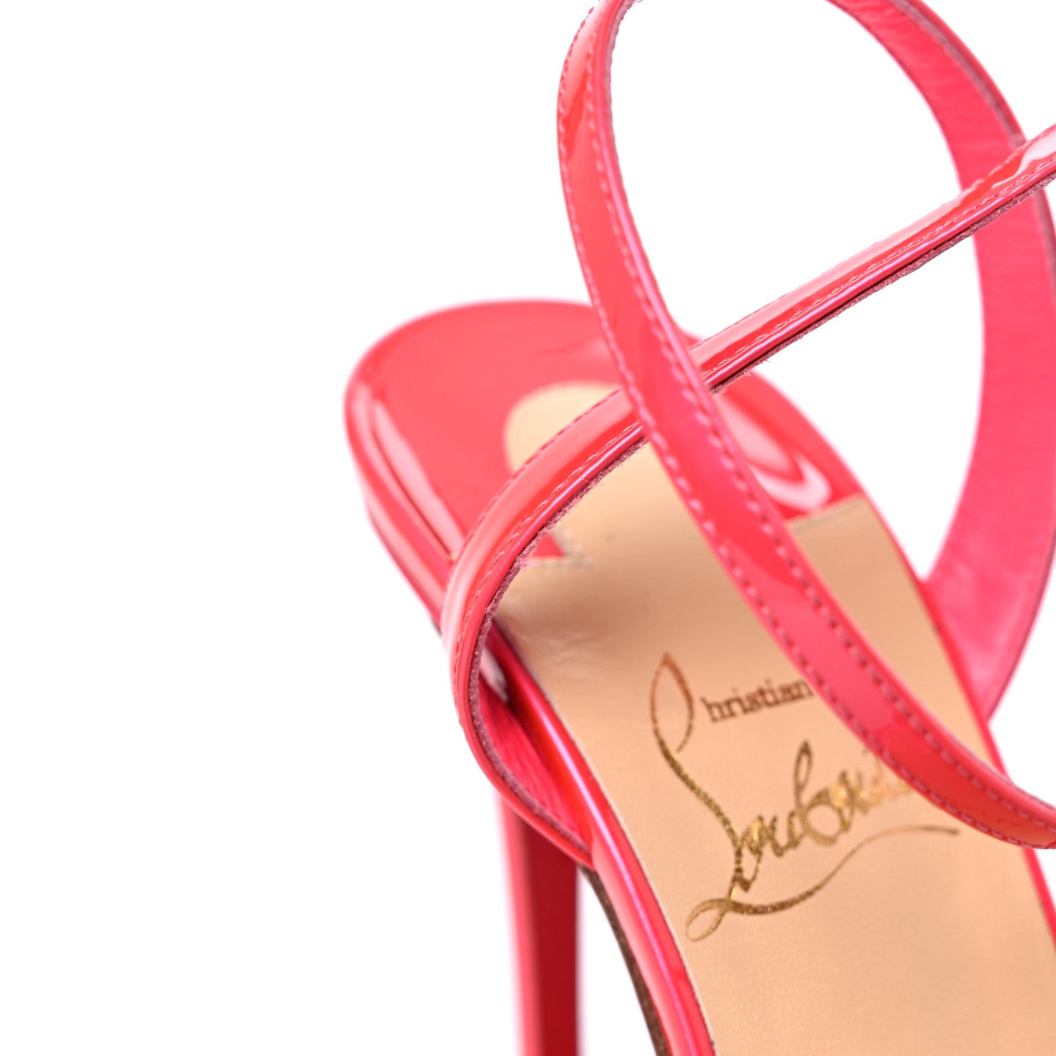 Christian Louboutin Patent Loubi Queen 120 Strap Sandals 35 Pink 11 of 12