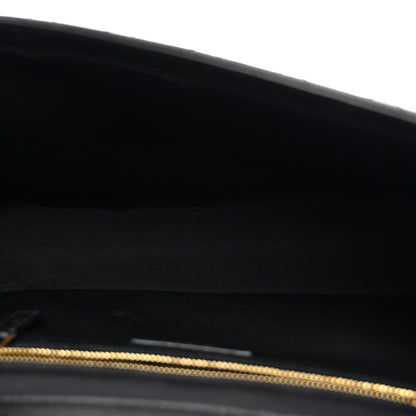 Saint Laurent Grain De Poudre Textured Mixed Matelasse Large Triquilt Monogram Satchel Black 5 of 11