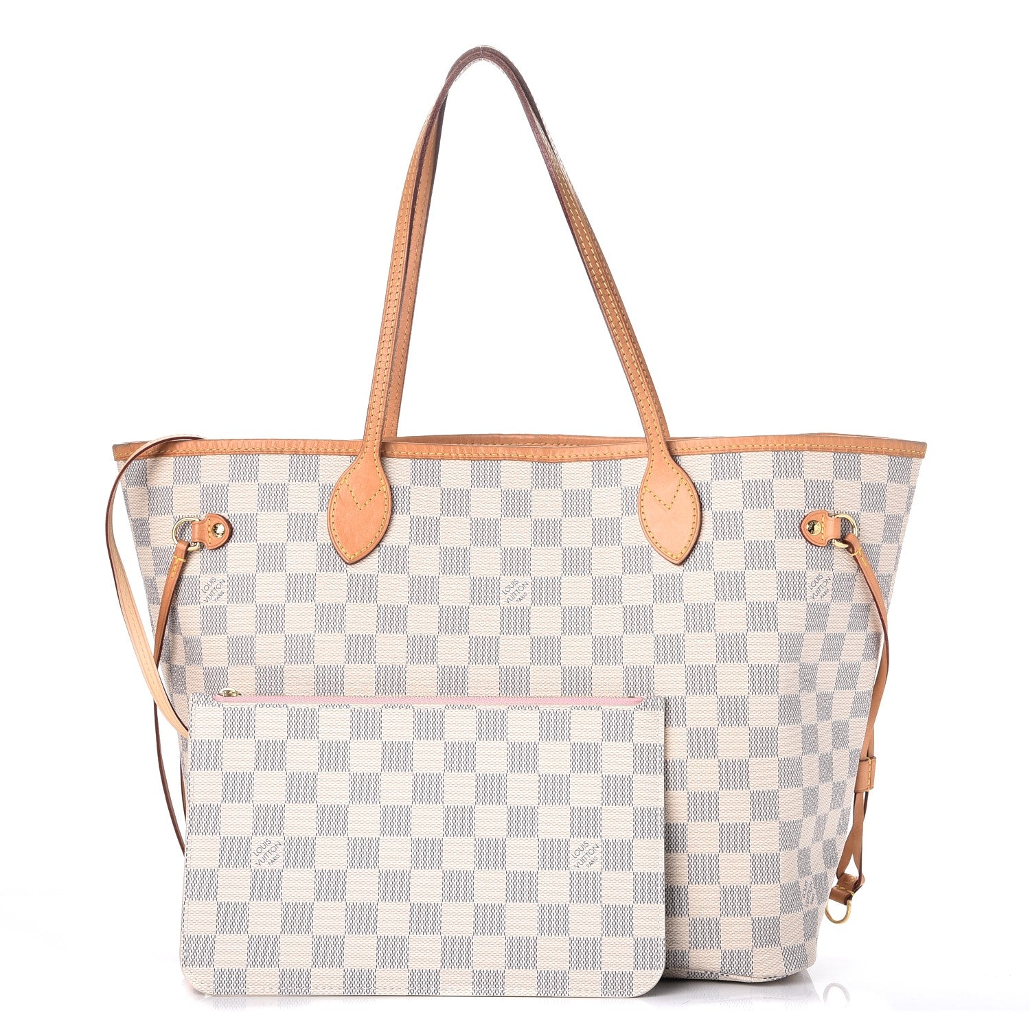 Louis Vuitton Damier Azur Neo Neverfull MM Rose Ballerine 1 of 10