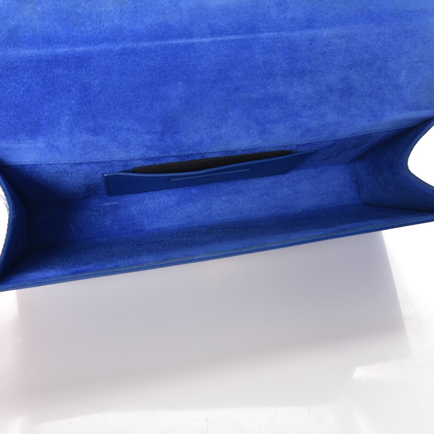 Saint Laurent Patent Grain de Poudre Cassandre Clutch Royal Blue 5 of 7