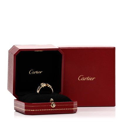Cartier 18K Pink Yellow White Gold Diamond 11mm C De Cartier Ring 53 6.25 3 of 5
