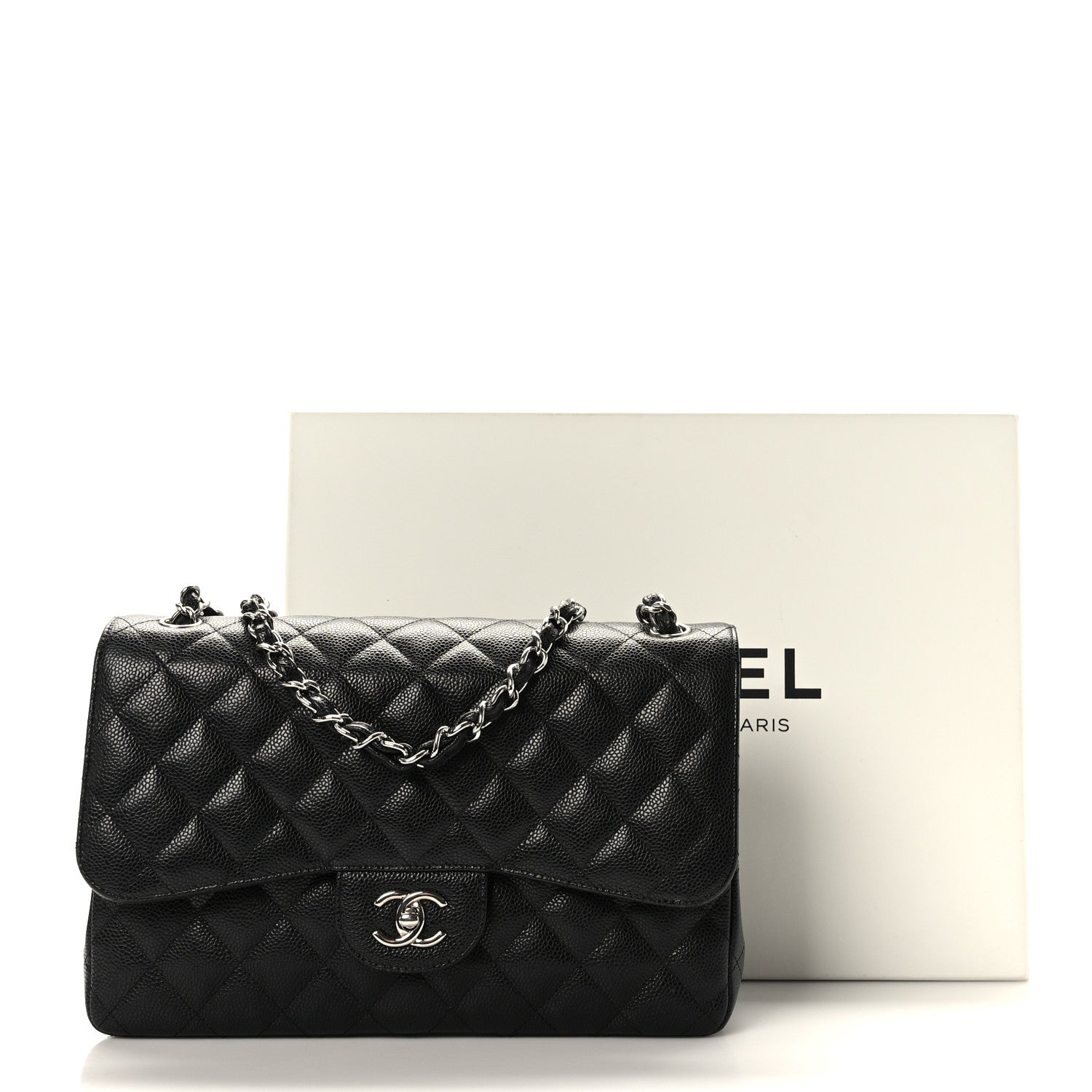 Chanel Caviar Quilted Jumbo Double Flap Black 10 of 10