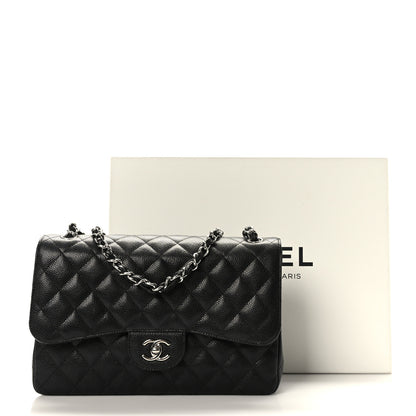 Chanel Caviar Quilted Jumbo Double Flap Black 10 of 10