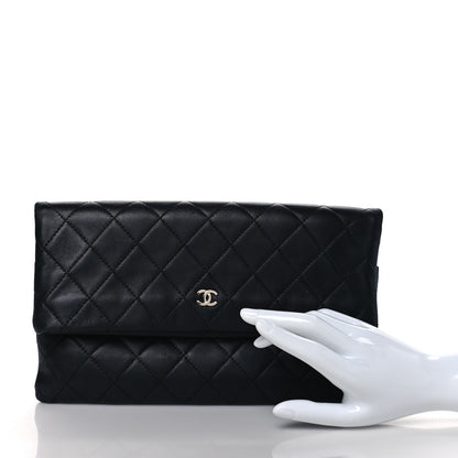 Chanel Lambskin Quilted CC Beauty Clutch Black 2 of 9