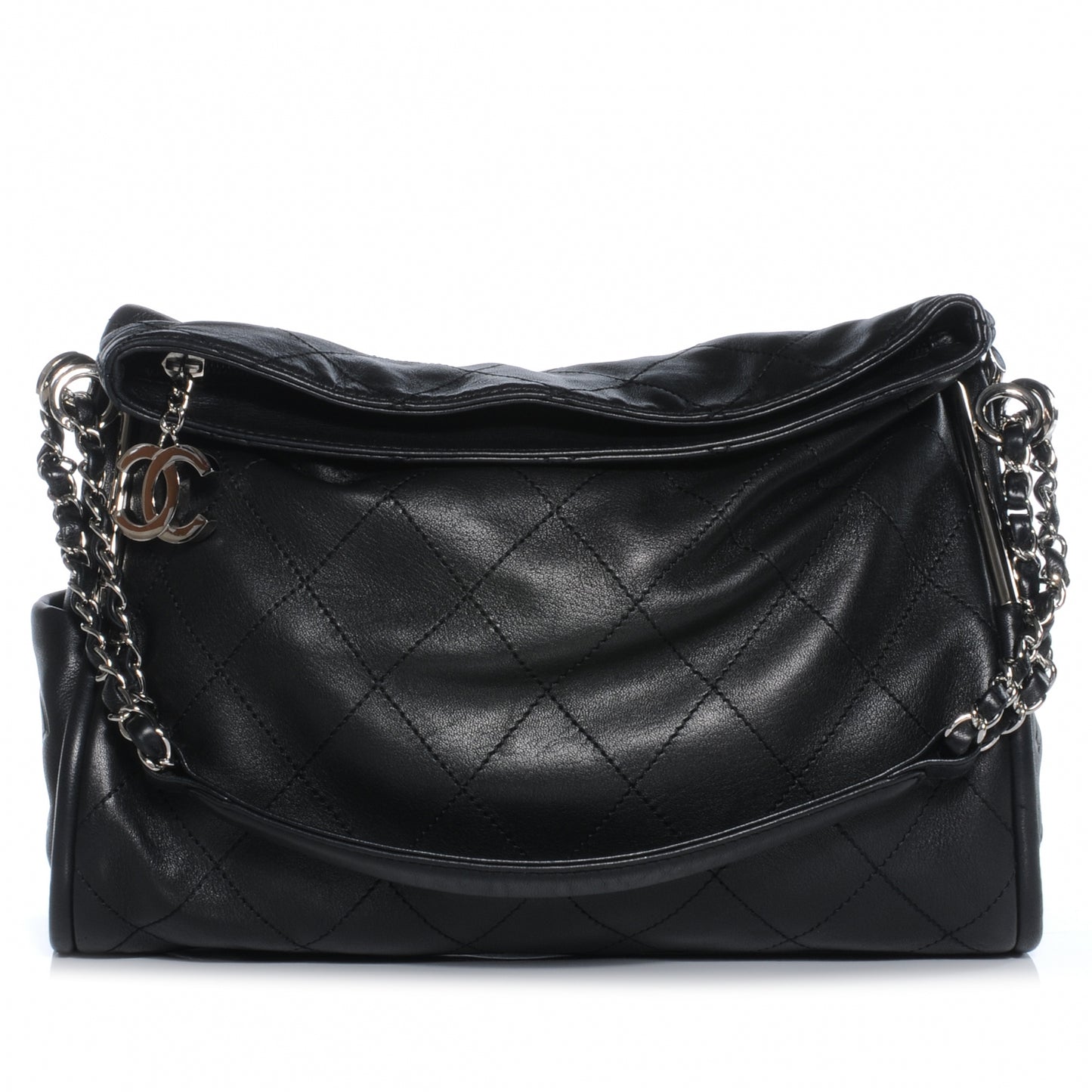 Lambskin Medium Ultimate Soft Tote Black