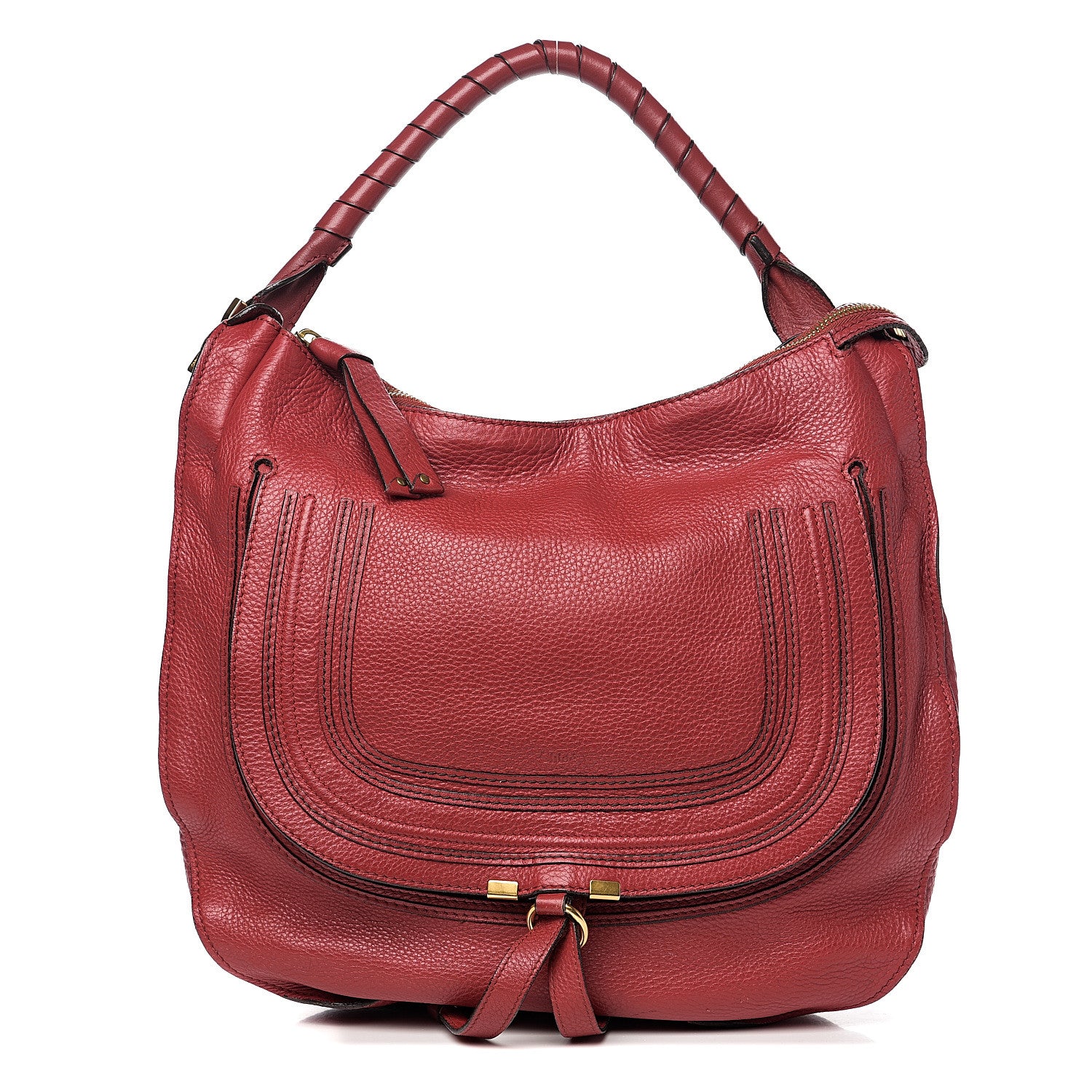 Chloe Calfskin Large Marcie Hobo Garnet 1 of 10