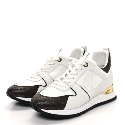 Louis Vuitton Calfskin Monogram Run Away Sneakers 38 White 3 of 8
