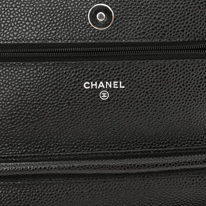 Chanel Caviar Quilted Wallet On Chain WOC Black 6 of 12