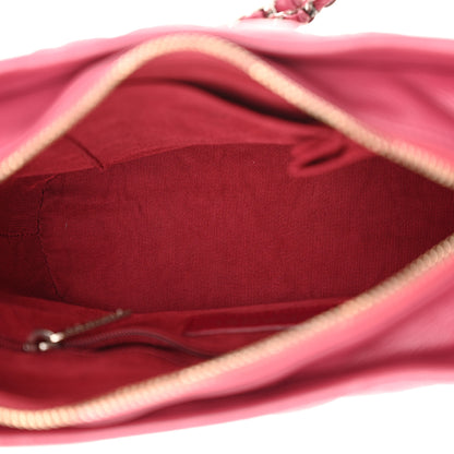 Chanel Aged Calfskin Chevron Quilted Small Gabrielle Hobo Dark Pink 5 of 12
