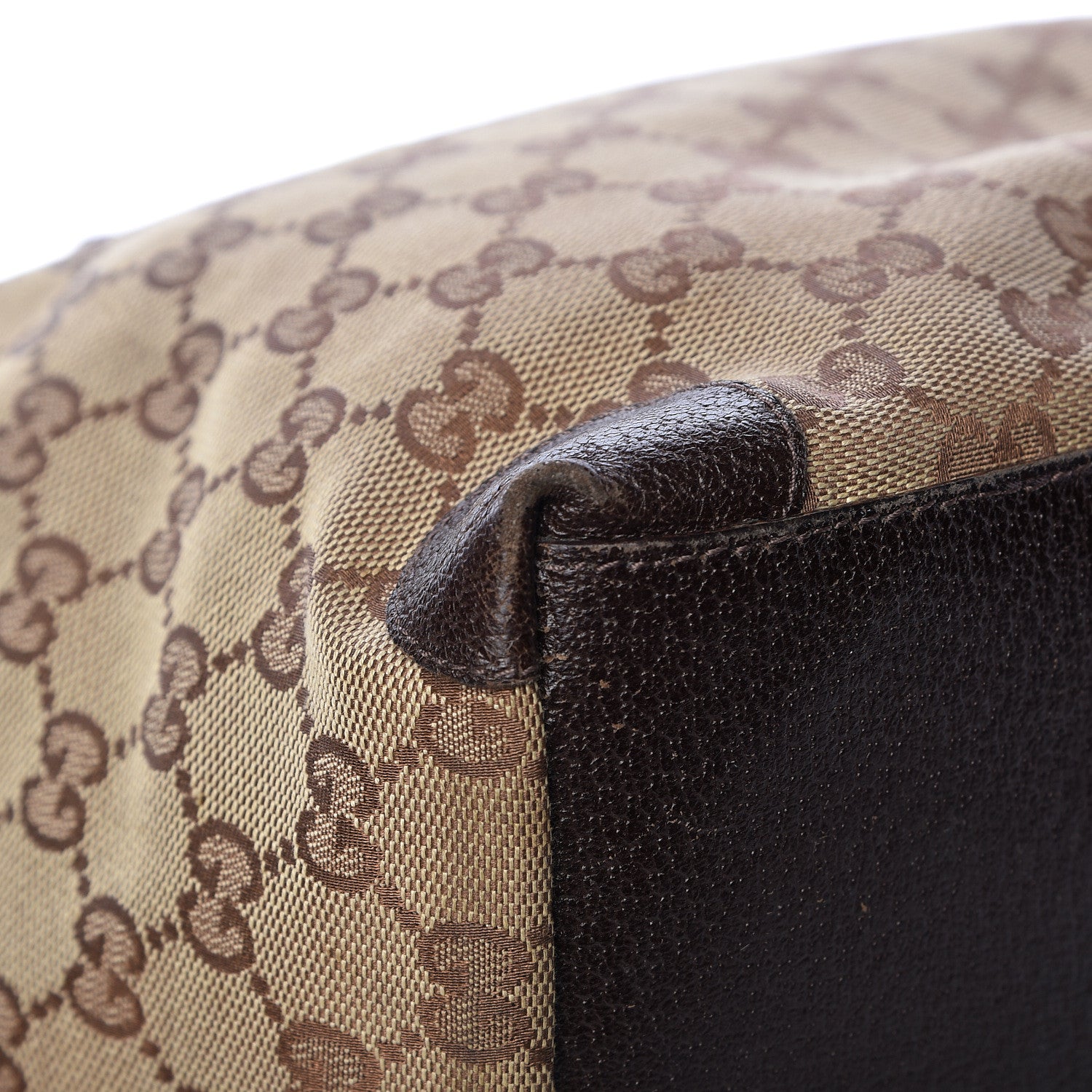 Gucci GG Monogram Medium Web Handle Bucket Tote Dark Brown 22 of 26