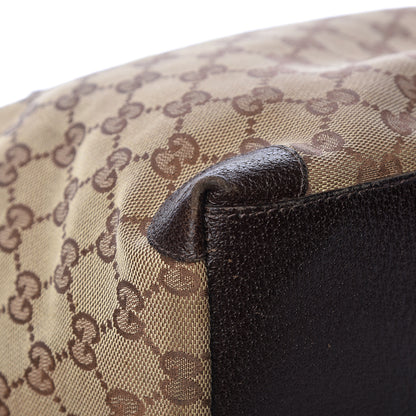 Gucci GG Monogram Medium Web Handle Bucket Tote Dark Brown 22 of 26