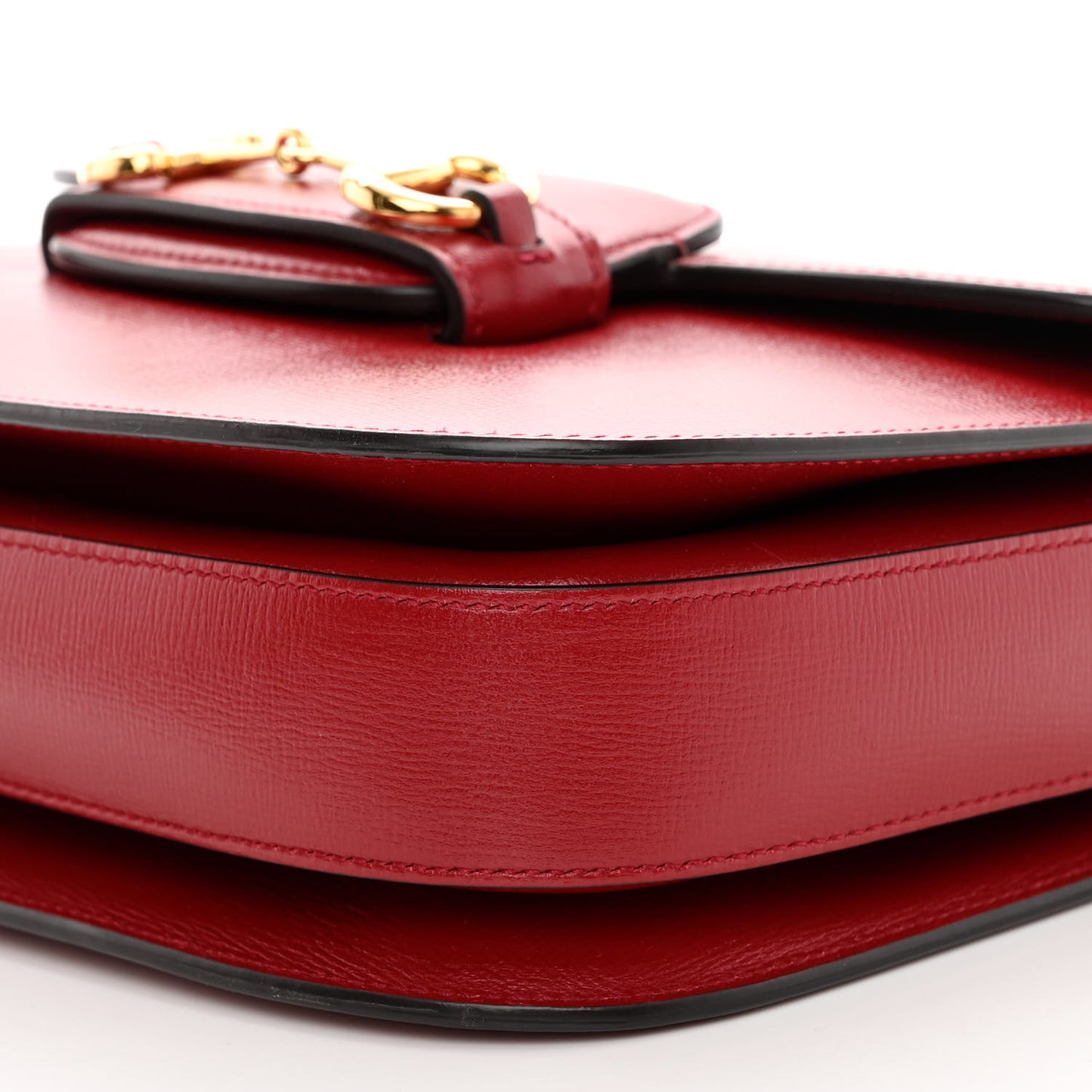 Azalea Calfskin Horsebit 1955 Shoulder Bag New Cherry Red