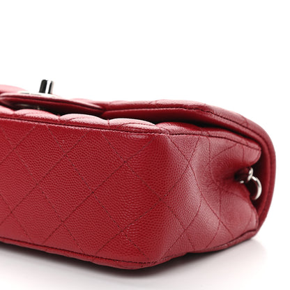 Chanel Caviar Quilted Mini Rectangular Flap Dark Red 10 of 11