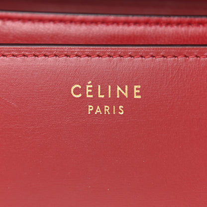 Celine Box Calfskin Medium Classic Box Flap Bag Red 6 of 10