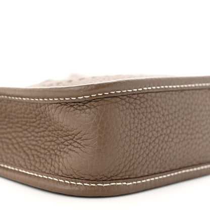 Hermes Taurillon Clemence Amazone Evelyne TPM Etoupe Bleu Indigo 9 of 11