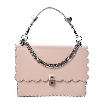 Fendi Vitello Liberty Scalloped Studded Kan I Shoulder Bag Soap 1 of 10