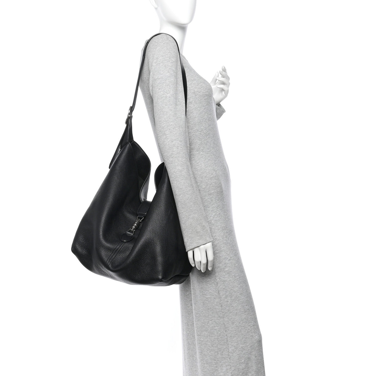 Amour Grane Calfskin Medium Jackie 1961 Crossbody Bag Black