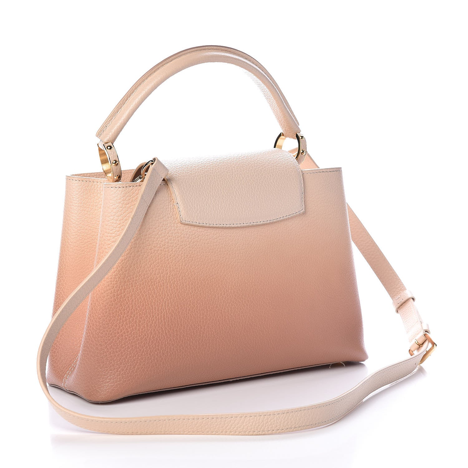 Louis Vuitton Taurillon Gradient Capucines PM Cloudy Creme 4 of 10