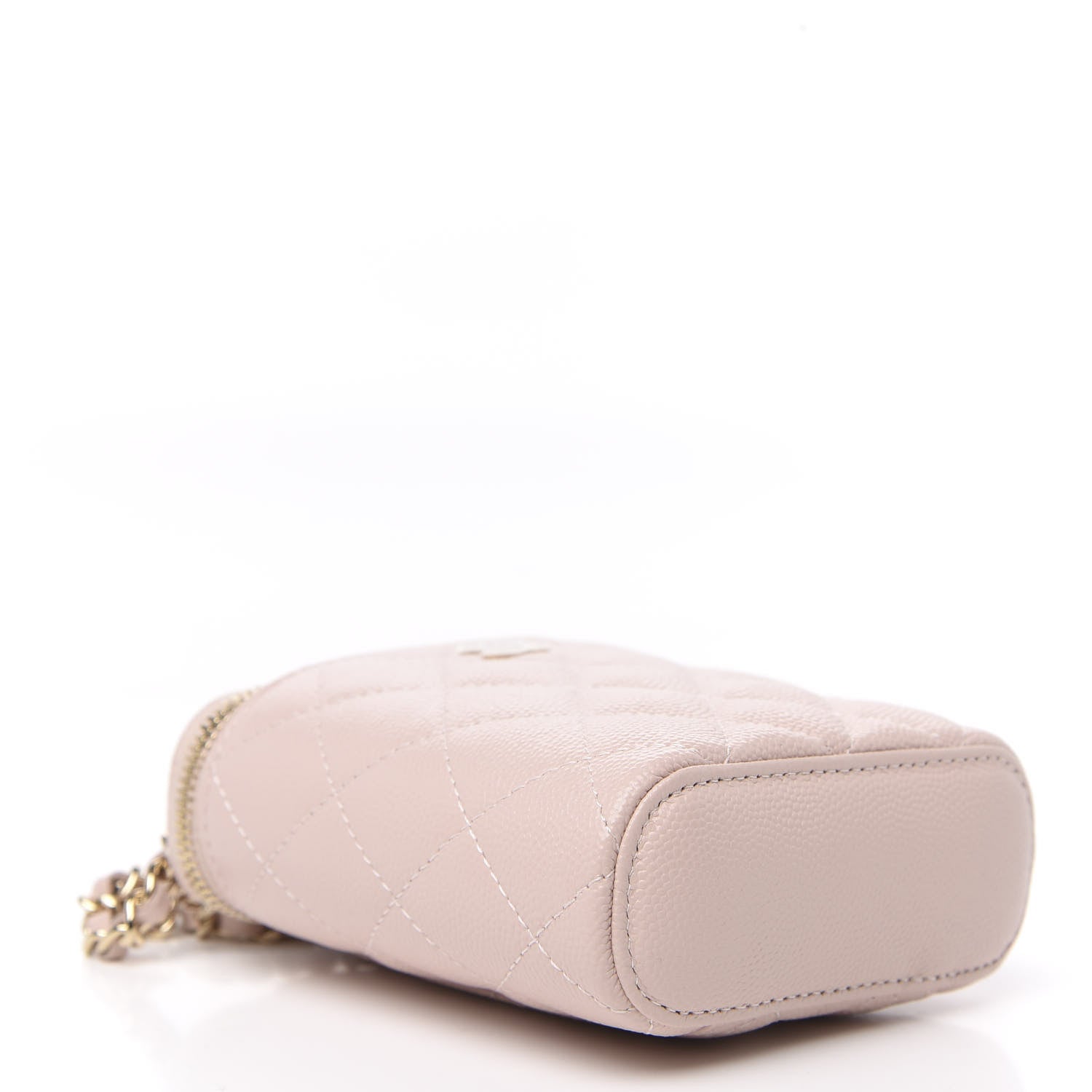 Chanel Caviar Quilted Small Vertical Coco Beauty Vanity Case With Chain Light Pink 4 of 10
