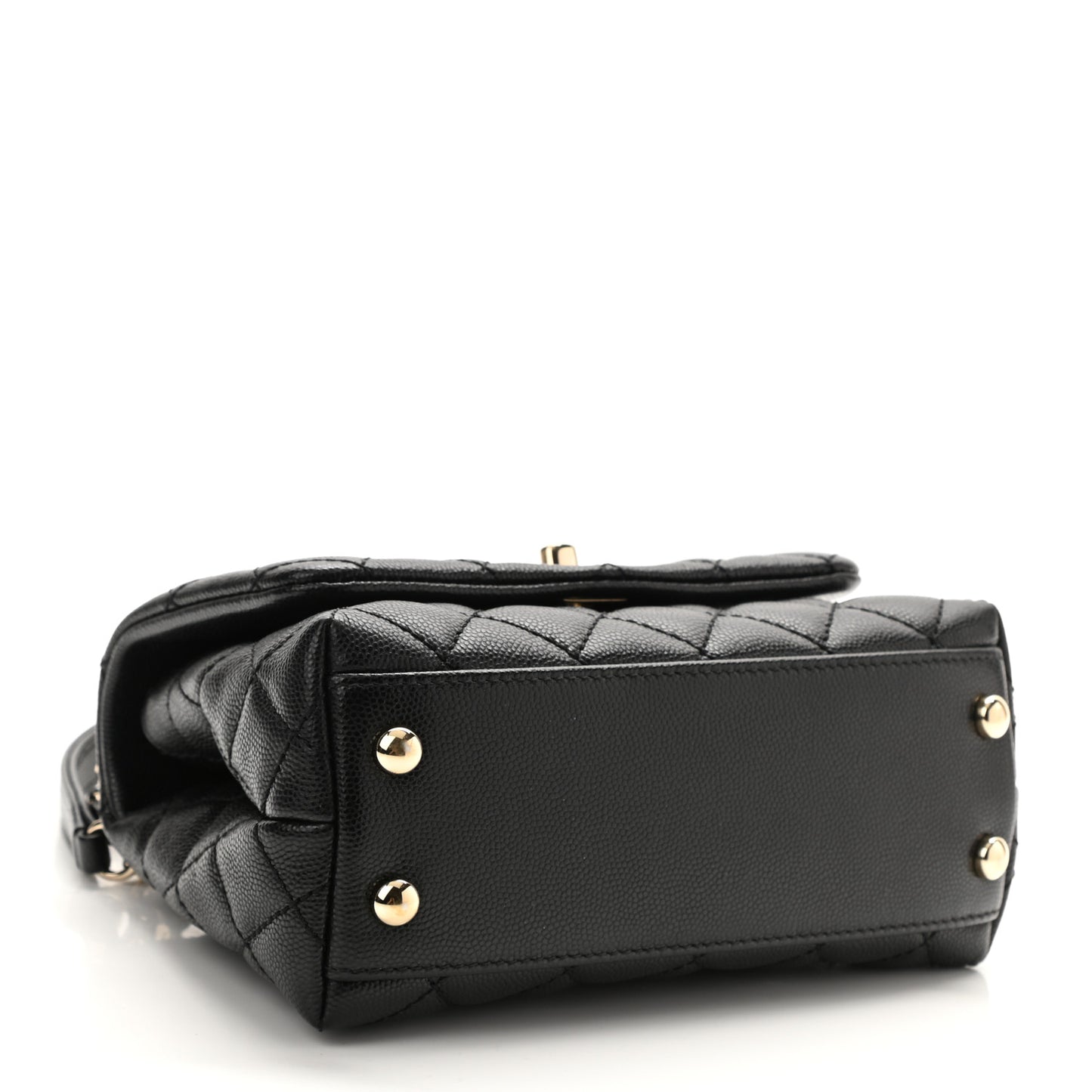 Caviar Quilted Extra Mini Coco Handle Flap Black