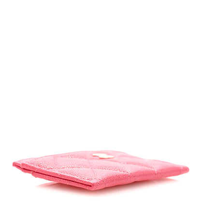 Chanel Caviar Quilted Card Holder Rose 4 of 9
