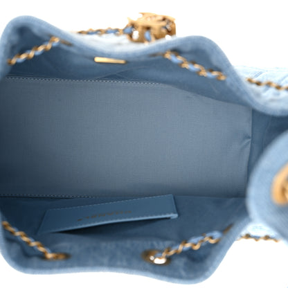Chanel Washed Denim Quilted Small Chanel 25 Handbag Blue 5 of 11