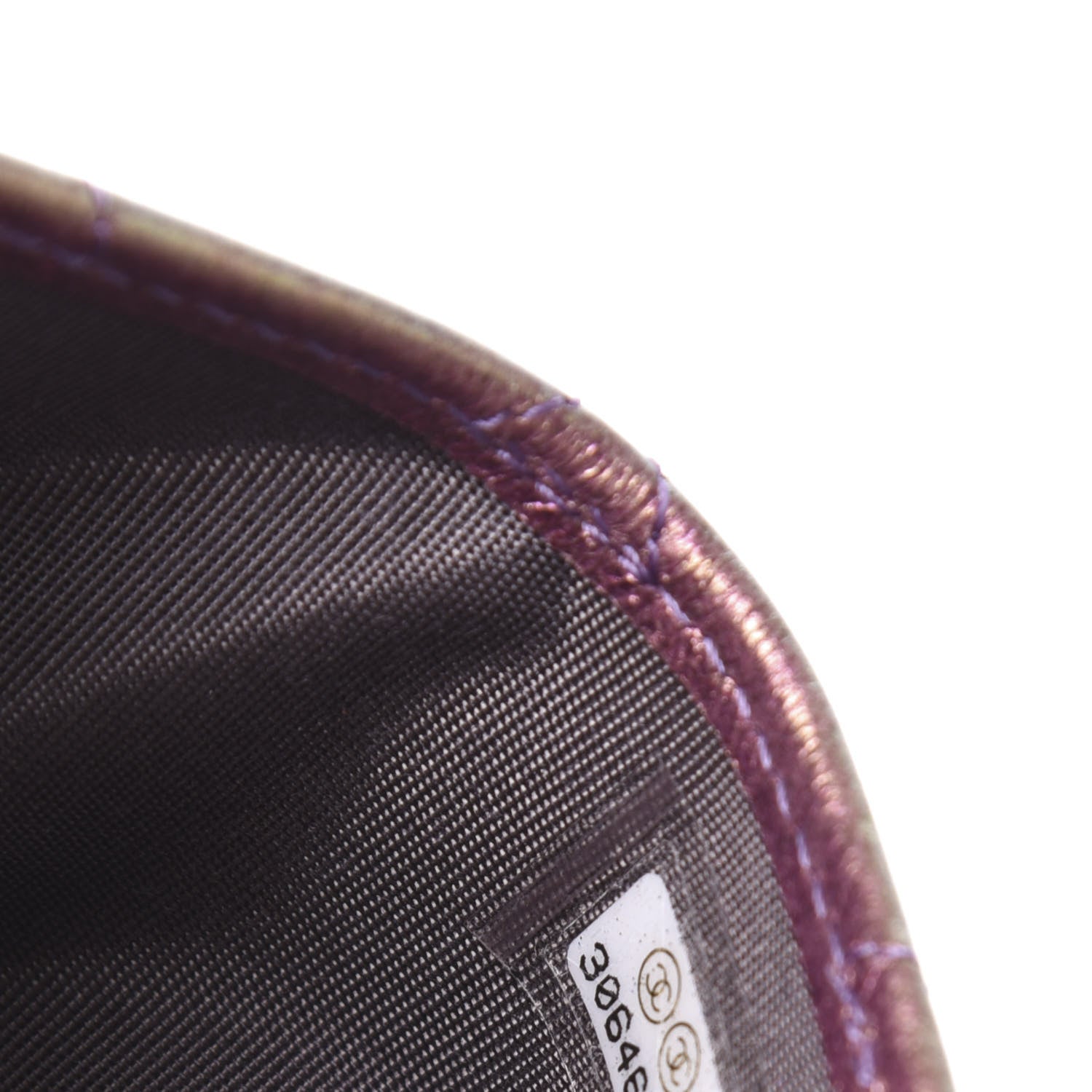 Chanel Iridescent Lambskin Quilted Card Holder Purple 8 of 8