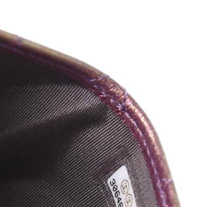 Chanel Iridescent Lambskin Quilted Card Holder Purple 8 of 8