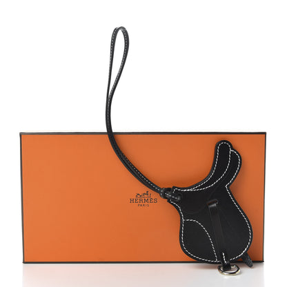 Hermes Box Paddock Selle Horse Saddle Bag Charm Black 5 of 5