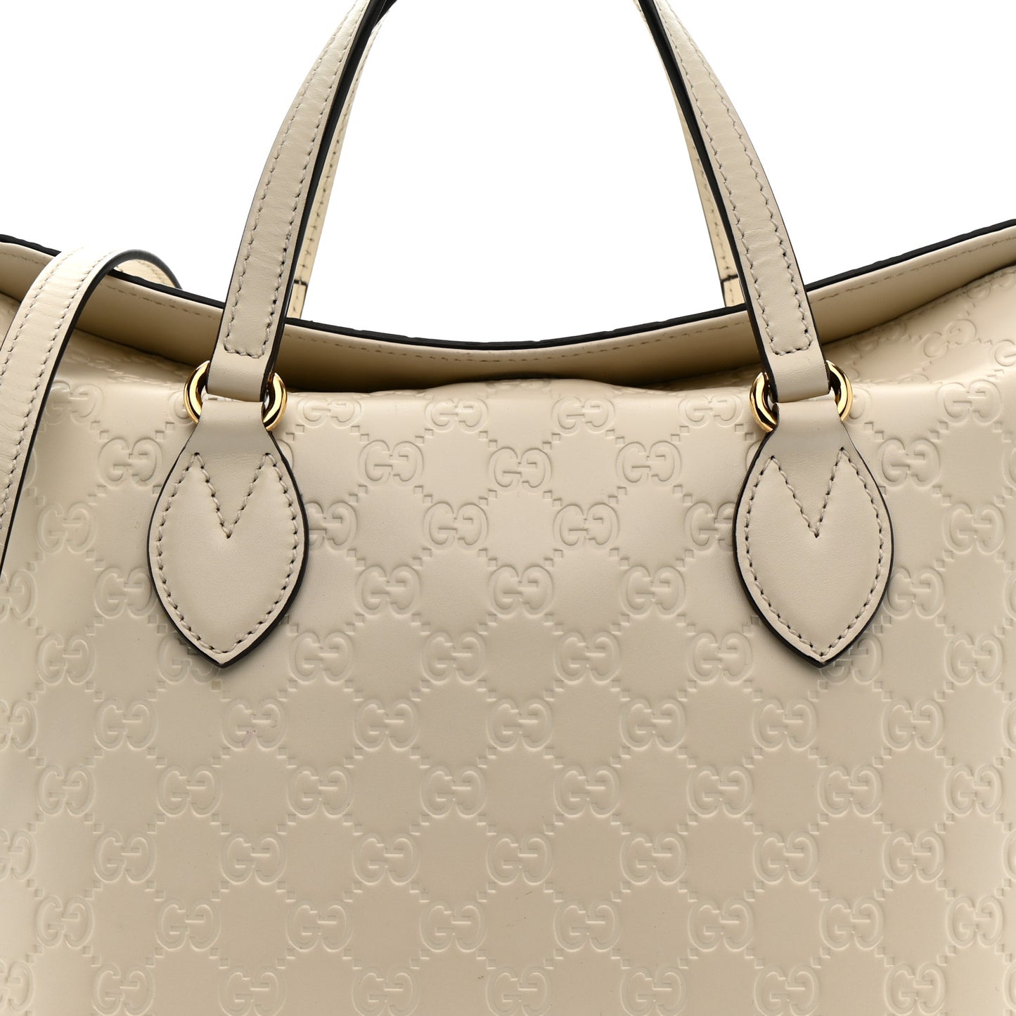 Guccissima Linea A Foldover Tote Off White