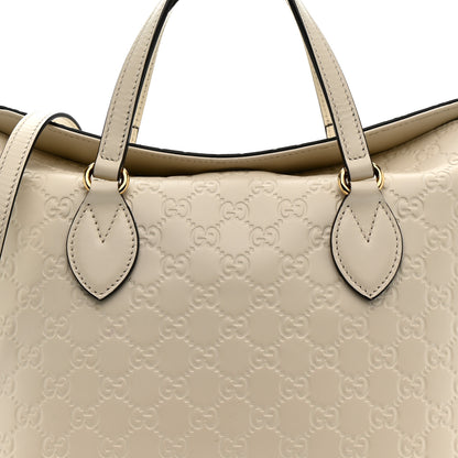 Gucci Guccissima Linea A Foldover Tote Off White 9 of 18