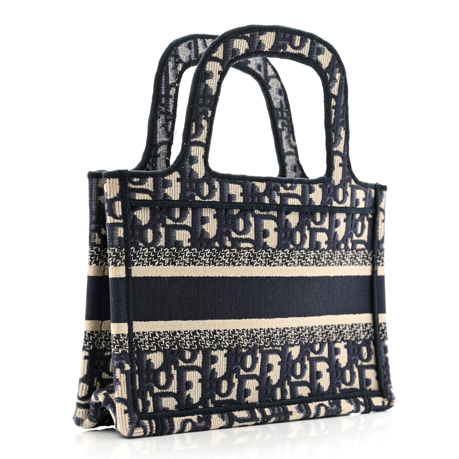 Christian Dior Oblique Mini Book Tote Blue Multicolor 3 of 13