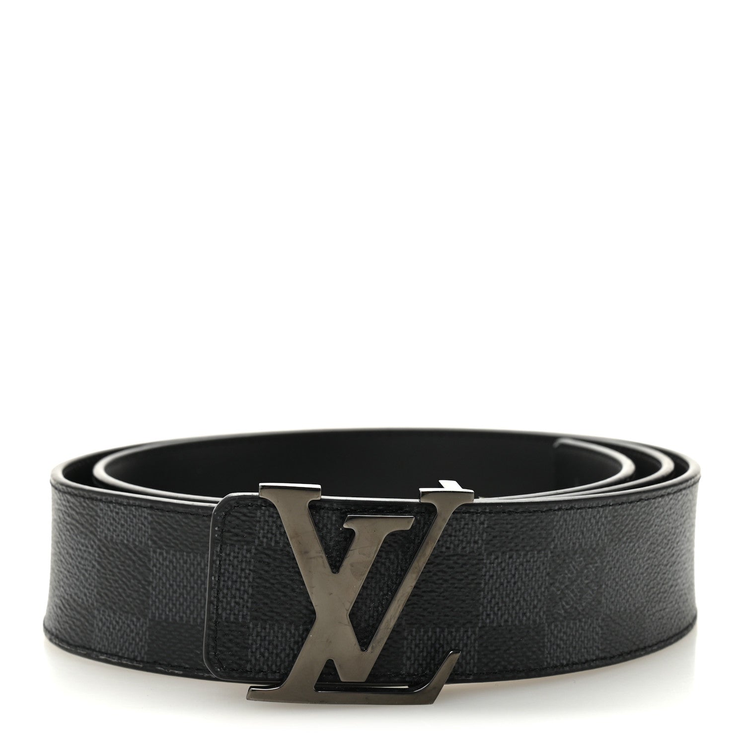 Louis Vuitton Damier Graphite 40mm LV Initiales 100 40 Belt 1 of 5