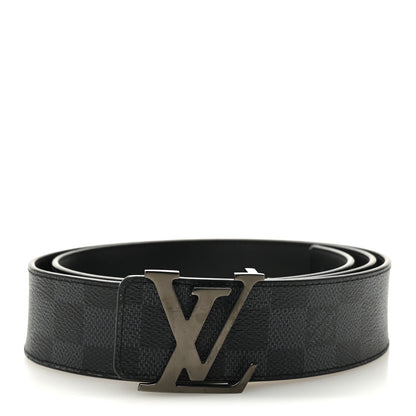 Louis Vuitton Damier Graphite 40mm LV Initiales 100 40 Belt 1 of 5