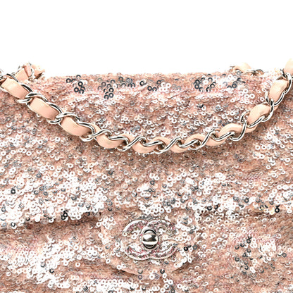 Chanel Sequin Mini Flap Light Pink Silver 8 of 10