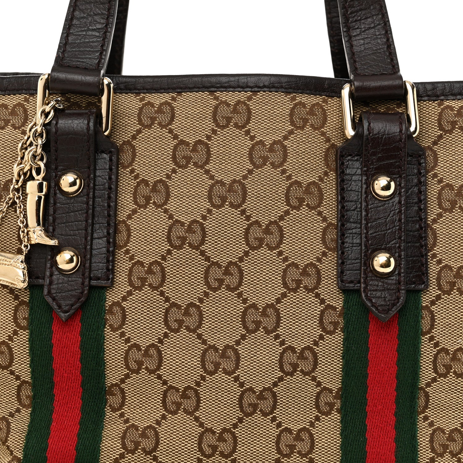 Gucci Monogram Small Jolicoeur Tote Dark Brown 8 of 14