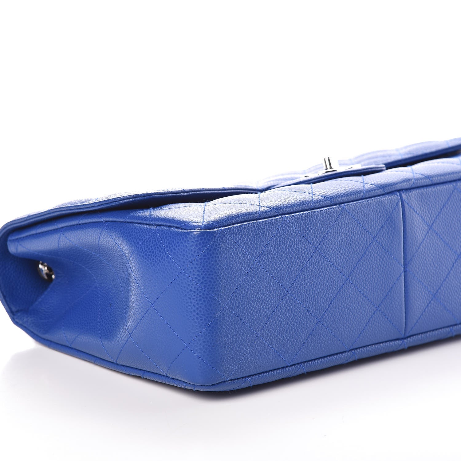 Chanel Caviar Quilted Jumbo Single Flap Blue 9 of 11