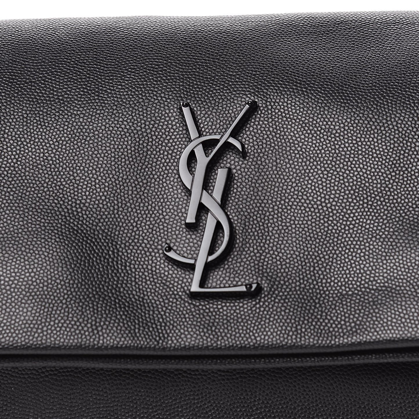 Grain De Poudre Medium West Hollywood Monogram Fold-Over Black